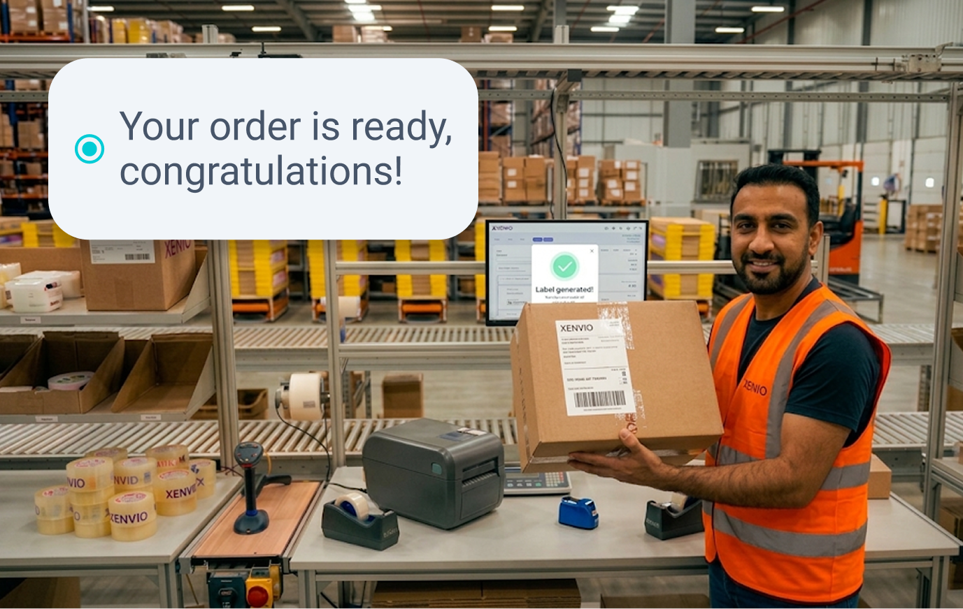 Warehouse operator with XENVIO package