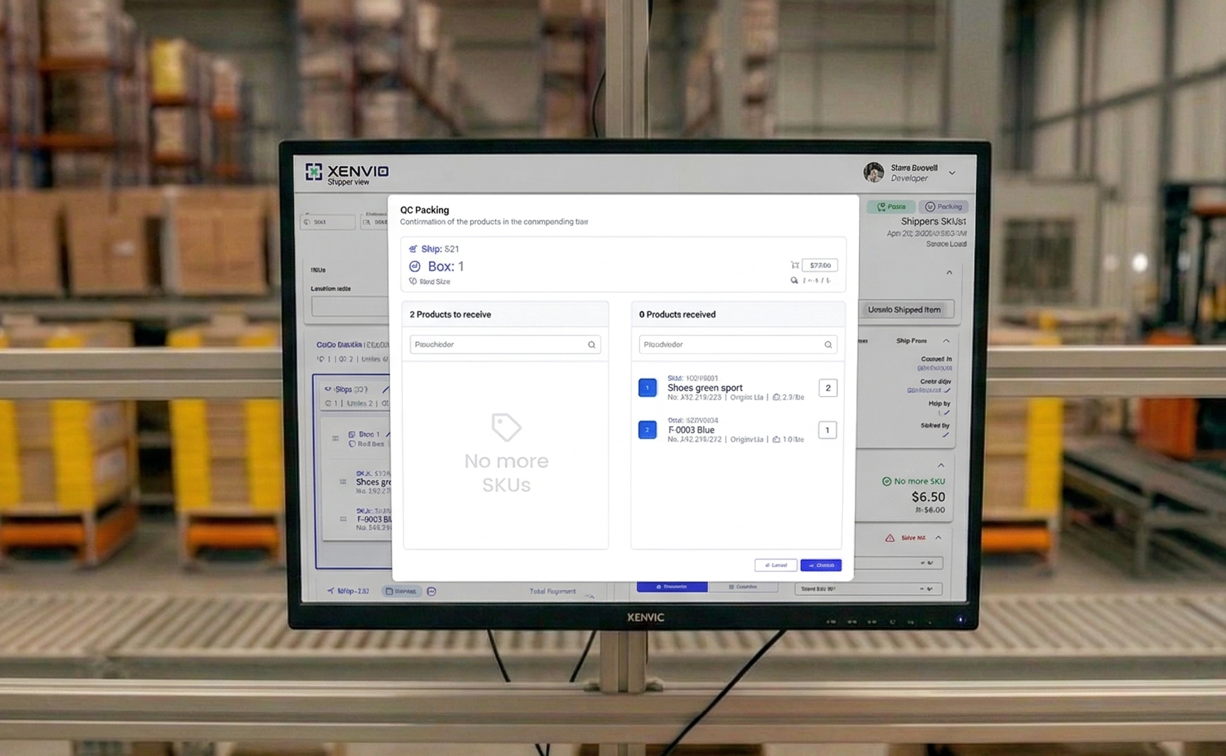 QC Packing operator XENVIO